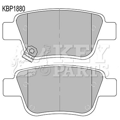 KEY PARTS Комплект тормозных колодок, дисковый тормоз KBP1880